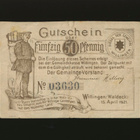 Saksa Notgeld 50 Pfennig, Willingen 15.4.1921 VF - pikkukuva 1