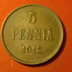 * 5 penni Cu Nikolai II 1915 *Tosi hyvä - pikkukuva 1
