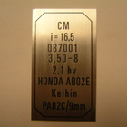 honda monkey tyyppikilpi 087001malli C - pikkukuva 1