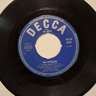 Seppo Hanski – Sua Hyväilen / Erehdyin Kerran, V.1967