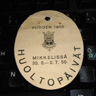 Rintamerkki Mikkeli Huoltopäivät 1950 26/5 - pikkukuva 1