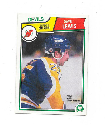 1983-84 OPC #158 Dave Lewis , New Jersey Devils