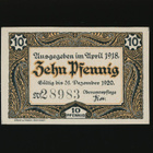 Saksa Notgeld 10 Pfennig, Vaihingen 1918 - pikkukuva 1