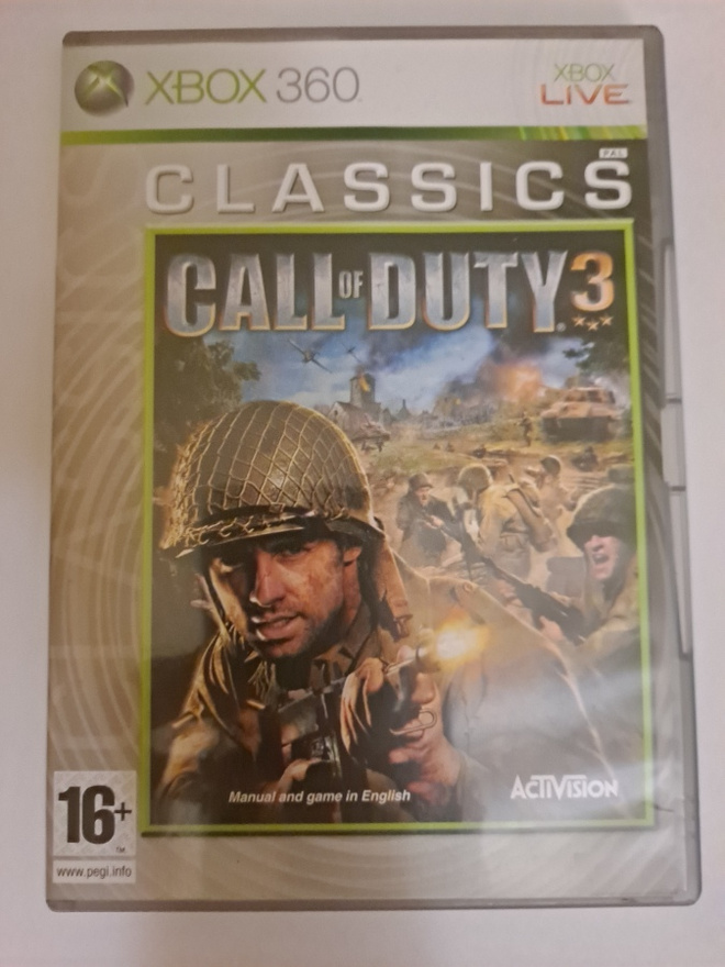 Xbox 360 Call Of Duty 3 peli (xbox classics)
