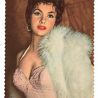 Vanha Rosoreunapostikortti GINA LOLLOBGIGIDA - pikkukuva 1