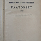 Korkeimman hallinto-oikeuden päätökset 1930 - pikkukuva 3