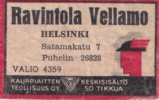 Helsinki , Ravintola Vellamo, Valio 4359   6/2