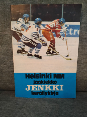 Jääkiekko Helsinki MM jenkki keräilykirja