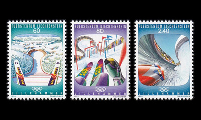 Liechtenstein 1076-8 ** Talviolympialaiset Lillehammer (1993
