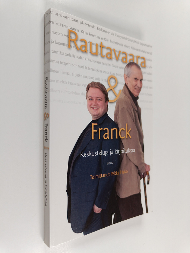 Pekka (toim.) Hako : Rautavaara & Franck : keskusteluja j...