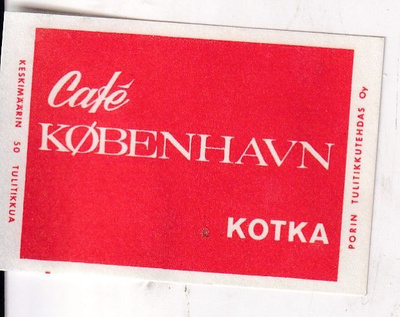 Kotka. Cafe` Köbenhavn,  s94