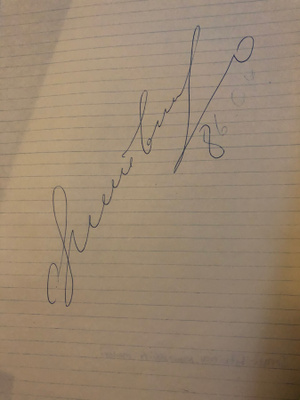 Sergei Litvinov nimikirjoitus paperilla