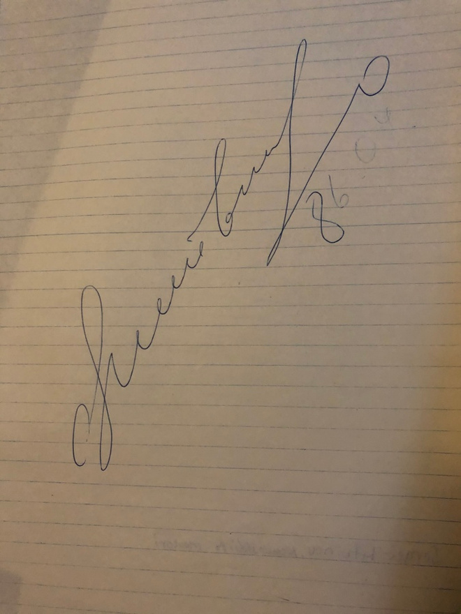 Sergei Litvinov nimikirjoitus paperilla