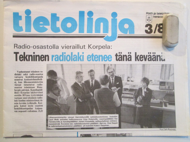 TIETOLINJA 3 / 1986 POSTIN JA TELELAITOKSEN HENKILÖSTÖLEHTI
