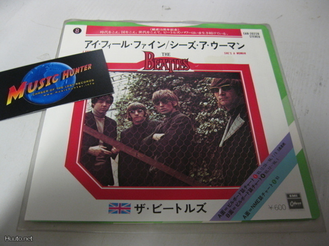 BEATLES - I FEEL FINE - JAPANI PAINOS - M-/M- 7'' SINGLE +