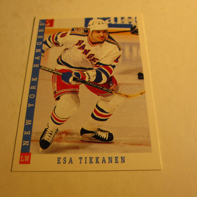 score lätkäkortti ny rangers esa tikkanen