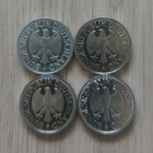 1 Deutsche Mark -kolikot 4 kpl erä, 1989 & 1995, Proof / UNC - pikkukuva 2