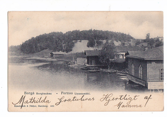 VANHA Postikortti Porvoo ennen 1905