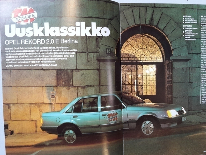 Opel Rekord koeajo -esite, 1983