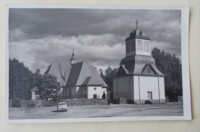 Virolahti, kirkko ja kellotapuli, mv vkpk, p. 1956