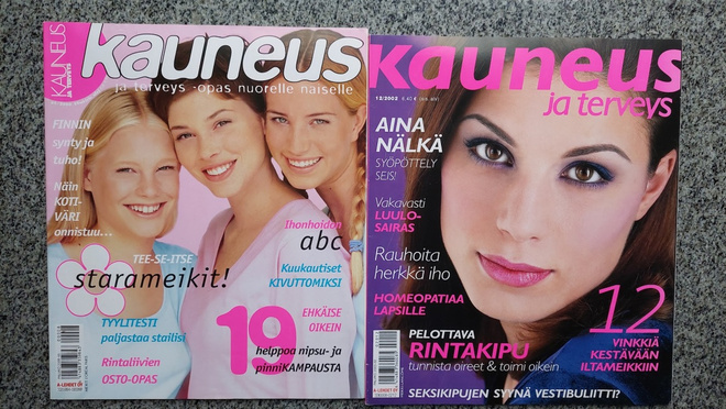 kauneus ja Terveys 2000: 8B ja 2002: 12