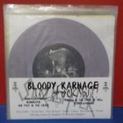 SLAUGHTER - BLOODY KARNAGE M-/M- +NIMMARIT 7" - pikkukuva 2