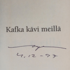 Arja Alho : Kafka kävi meillä (signeerattu) - pikkukuva 3