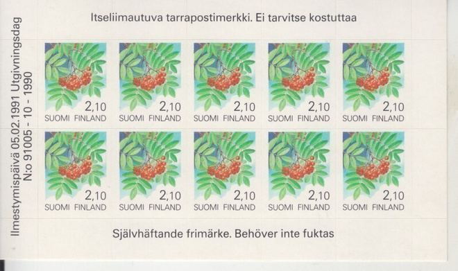 1990 pihlaja tarramerkkiarkki.