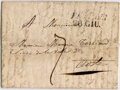 Italia 1836 kirje