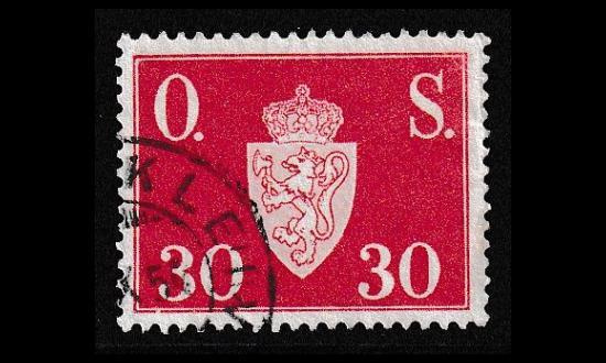 Norja 64 o Virkamerkki 30 öre (1951)