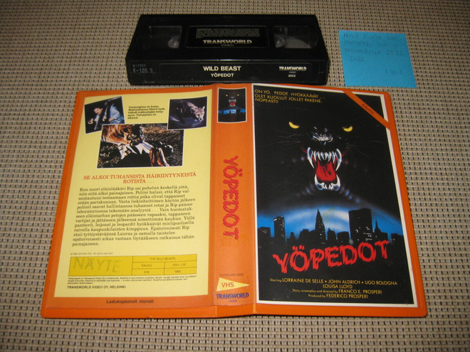 Yöpedot-VHS (FIx, Transworld Video, Nature Strikes Back,K18)