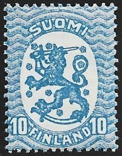 1921 M-17 Saarinen 10 p sininen ** LaPe 98 b A
