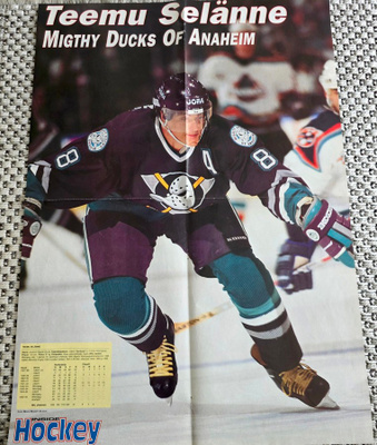 Teemu Selänne Mighty Ducks of Anaheim -juliste