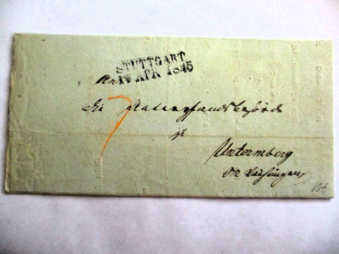 1845 Stuttgart kuori sisällöin