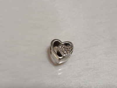 Hopea Pandora Joined Together Pave Love Heart Charm