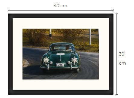 Uusi Porsche kilpa-auto art print kehystetty 30 cm x 40 cm