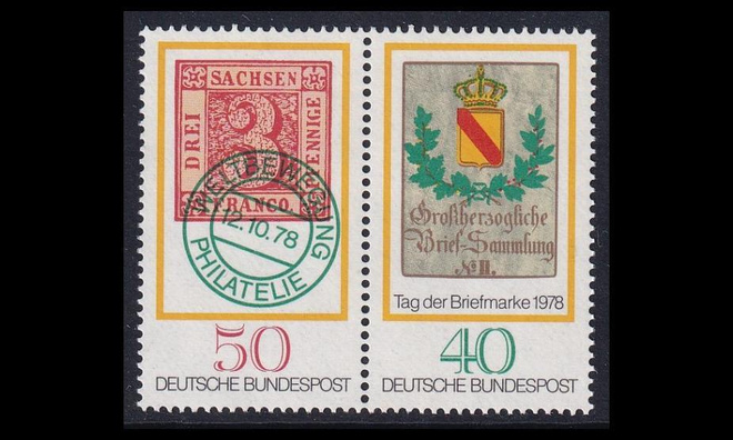 Saksa 980-1p2 ** Postimerkin päivä pari (1978)