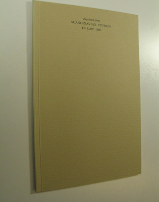 Scandinavian Studies in Law 1985 : The Functions and the ...