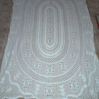 Kaunis ja suuri valkoinen pitsipöytäliina 212x140cm - pikkukuva 1