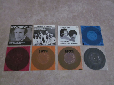 8 kpl Single lp-levyä yhdessä huudossa lähtee