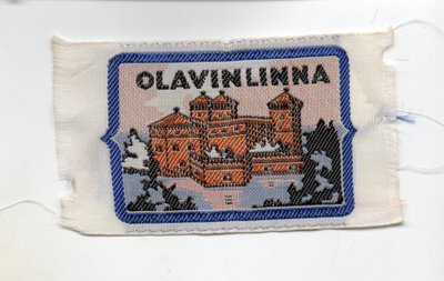 Savonlinna / Olavinlinna: Matkailu /hihamerkki (kangasta)