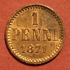 1 penni 1871, kiiltoa. (KD7) - pikkukuva 1