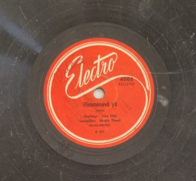 Savikiekko 1947 - Henry Theel - Electro 4005