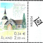 Ål 2001 Föglön kirkko 2,00 mk välilöpari logo ** LaPe 197 - pikkukuva 1