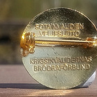 Sotaveteraani emalinen merkki. Halkaisija - 22 mm. - pikkukuva 3
