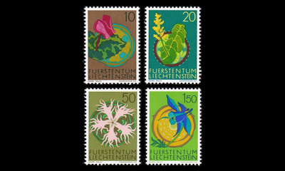 Liechtenstein 539-42 ** Kukkia (1971)