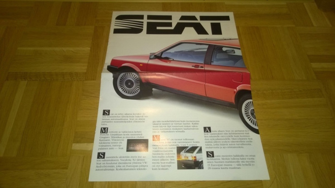 Esite Seat mallisto Ibiza Malaga, 1987