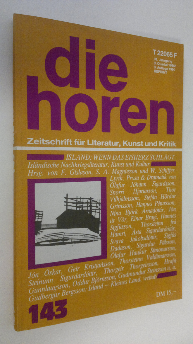 Die Horen 143 - 31. Jahrgang 1. Quartal 1986/3. Auflage 1...