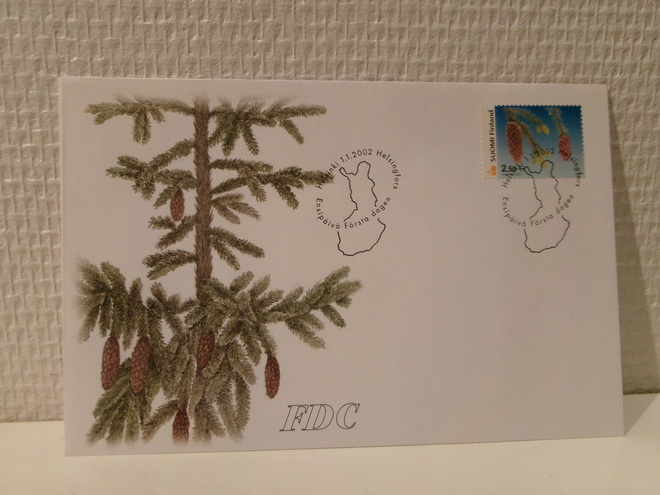 FDC- ensipäiväkuori - Kuusi 1.1.2002
