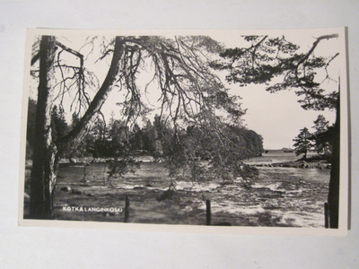 VANHA Postikortti Kotka Langinkosi 1950-l Alkup.Mallikappale